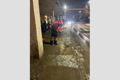 Дороги чистят от снега и льда Соцсети Павла Иено