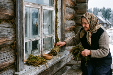 Зимой окна больше не утепляю - поморский способ останавливает ледяной сквозняк и продувы