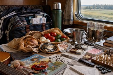 В вагоне-ресторане дорого и невкусно Сгенерировано ИИ