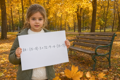 Кажется лёгким, но есть ловушка: решите пример 84 : (15 − 8) · 3 + 72 : 9 − 4 · (13 − 7)